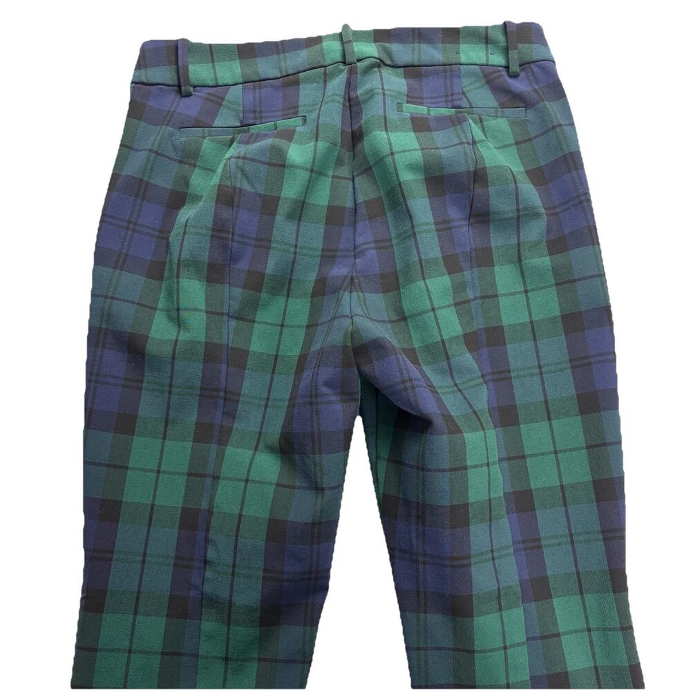 J. Crew Dress Pants Women’s 10 Black Watch Plaid Ruby Full-Length Stretch Tartan - Picture 9 of 16